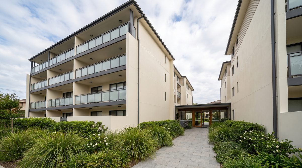 Well-maintained mid-rise NSW strata residential building