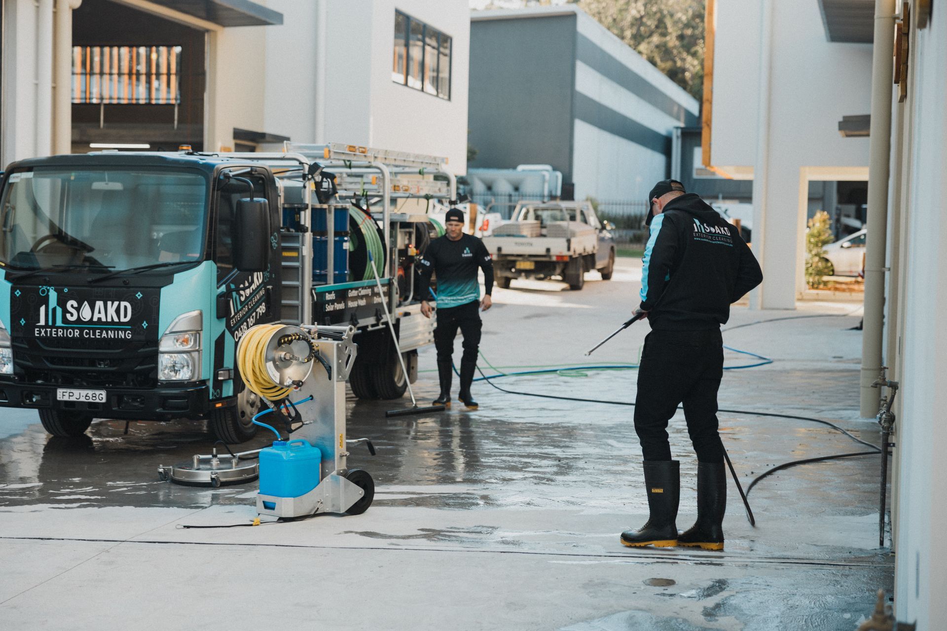 Multi-storey strata complex exterior cleaned by SOAKD